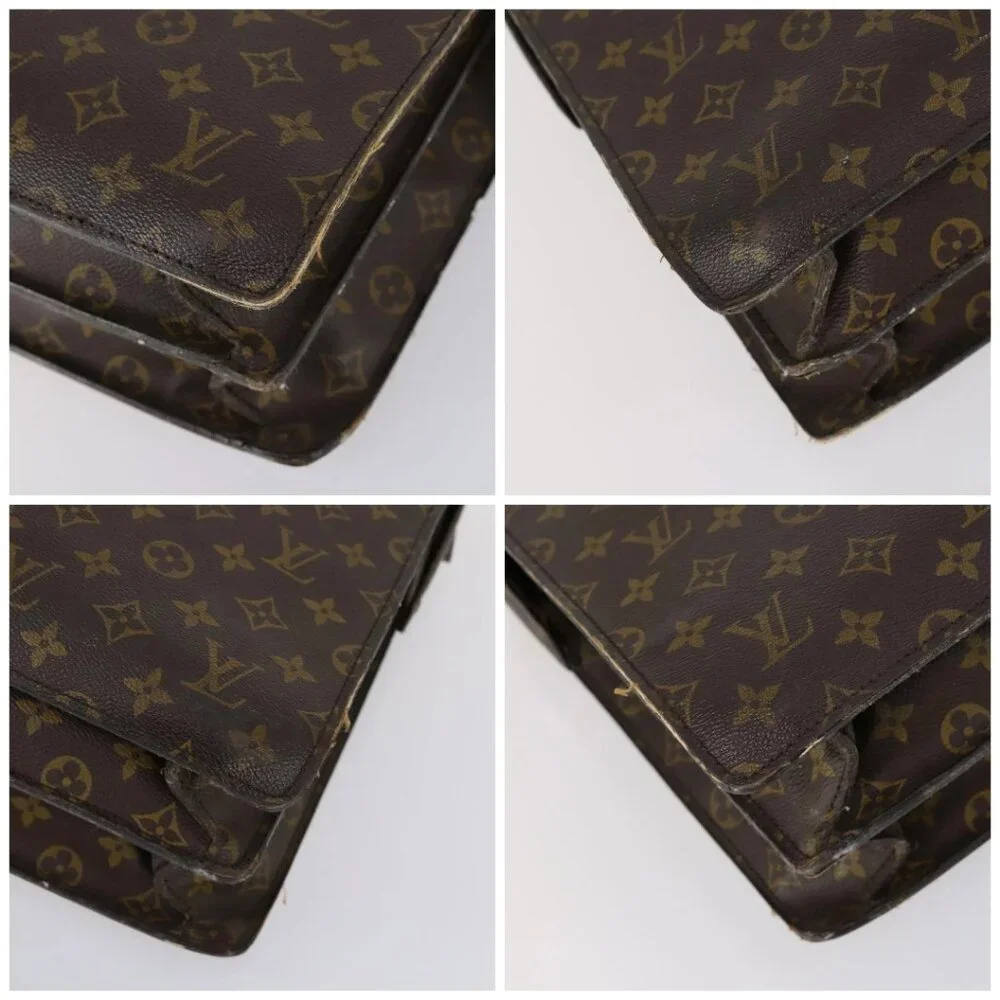 LOUIS VUITTON Monogram Serviette Fermoir Business Bag